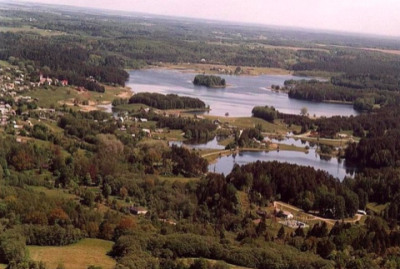Lakes and forest in the area